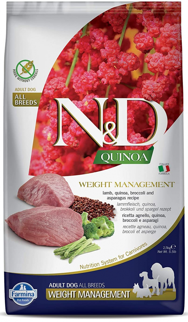 N&D Quinoa Dog Adult Weight Management Grain Free Lamb & Broccoli 0,8 kg