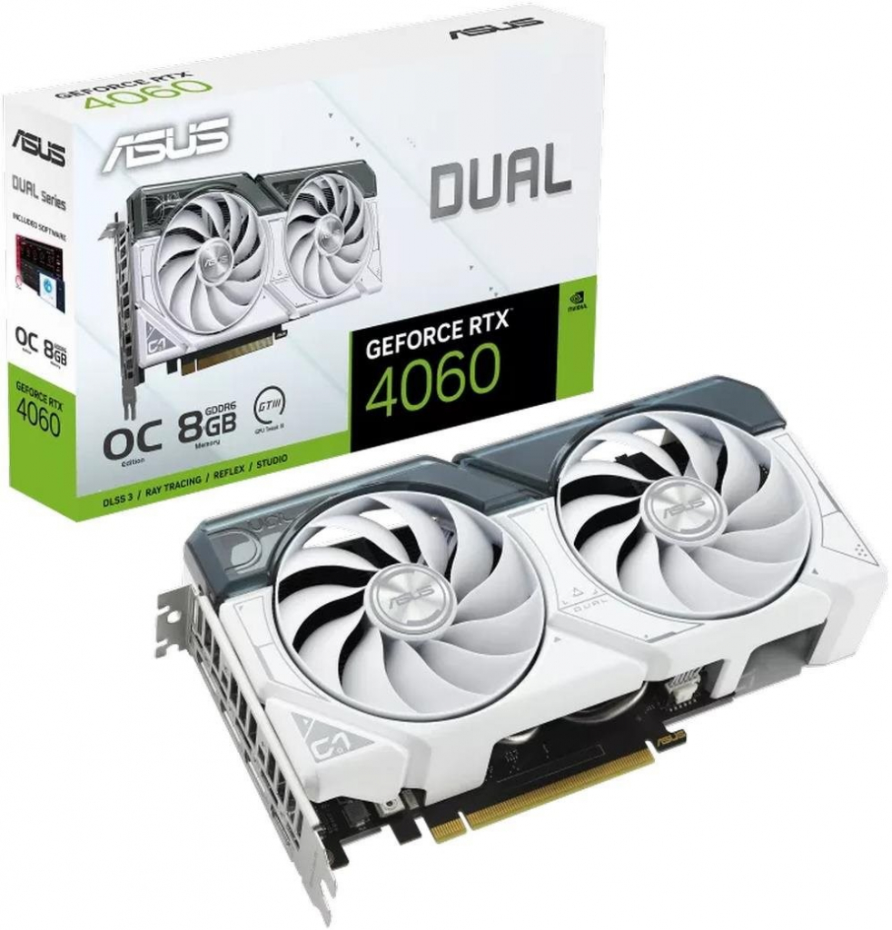 Asus Dual GeForce RTX 4060 OC White Edition 8GB GDDR6 90YV0JC2-M0NA00