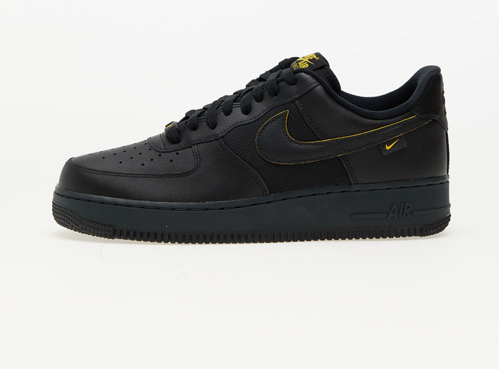 Nike Air Force 1 \'07 Black/ University Gold-Dk Smoke Grey