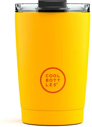 Cool Bottles Nerezový termohrnek Vivid Yellow 330 ml