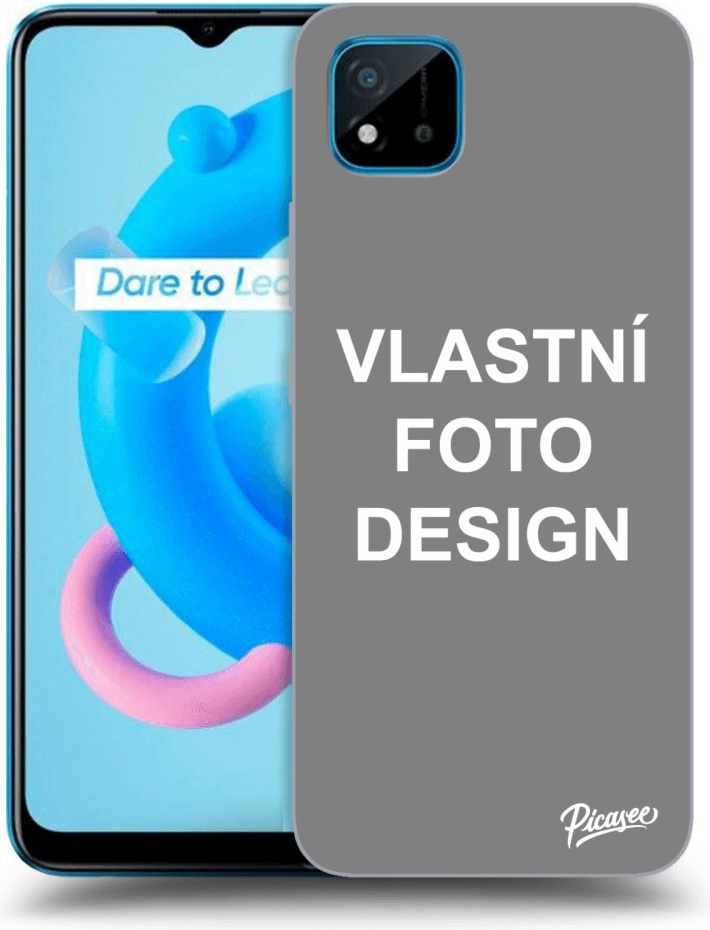 Pouzdro Picasee silikonové Realme C11 2021 - Vlastní design/motiv čiré