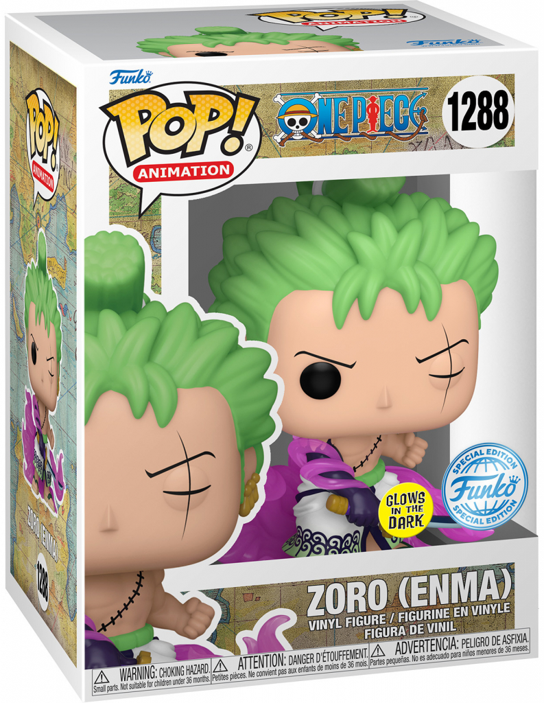 Funko POP! 1288 One Piece Zoro Enma Glows in the Dark