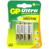 Baterie GP AAA Ultra Plus 4ks
