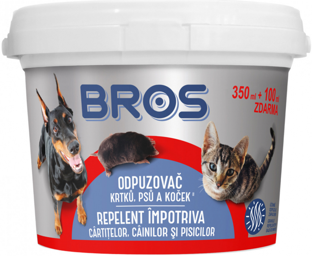 Bros 675691 Pachový ohradník proti krtkům psům a kočkám 450 ml