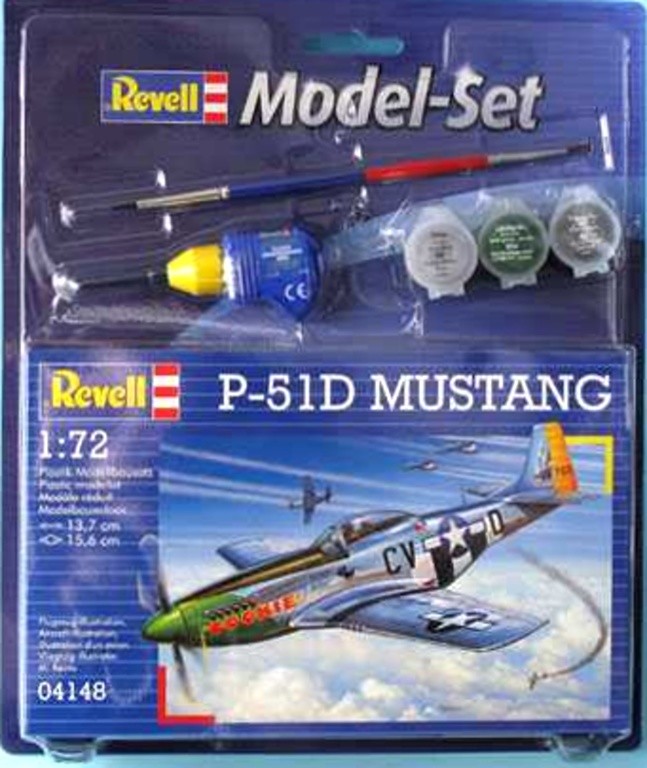 Revell model set plane 64148 P 51D Mustang 1:72