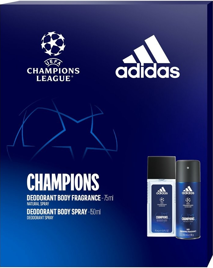 Adidas UEFA Champions League Edition deodorant sklo 75 ml + deospray 150 ml dárková sada