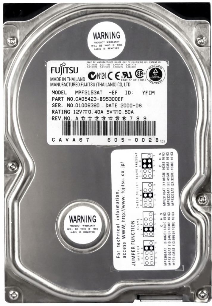 Fujitsu 15,30 PATA IDE/ATA 3,5\