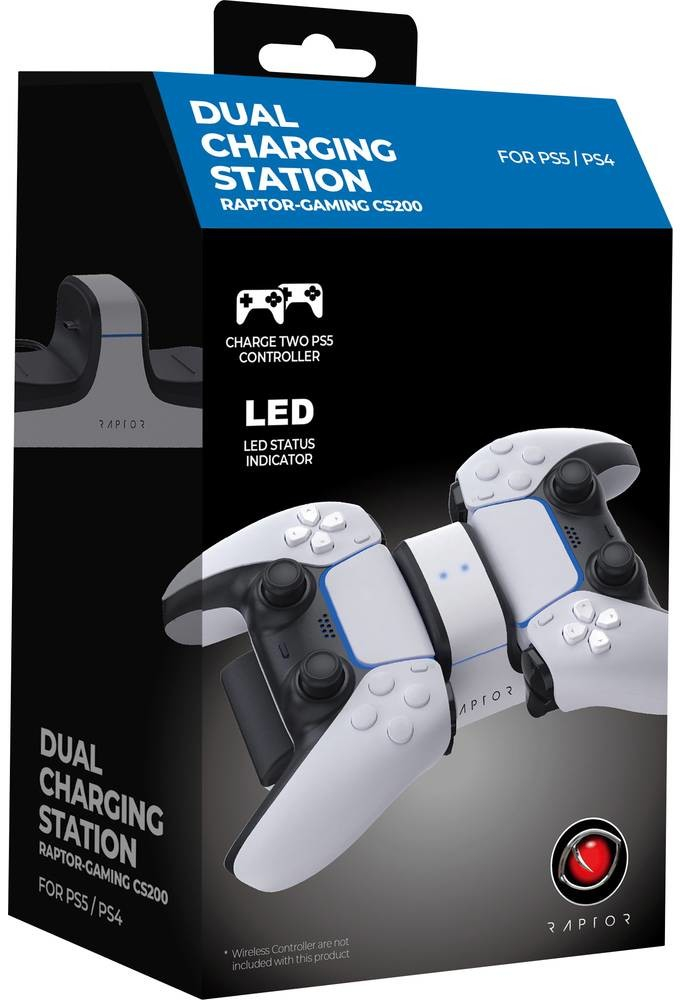 Raptor Gaming CS200 USB Dual Charging Station PS5