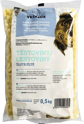 Vetamix Doplňkové pro domácí zvířata těstoviny žluté 0,5 kg