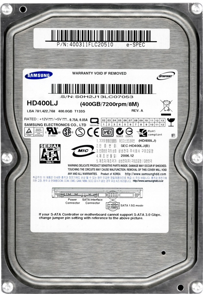 Samsung 400GB SATA II 3,5\