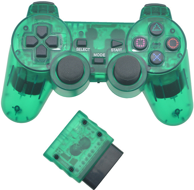 PSko Bezdrátový ovladač pro PS1 a PS2 zelený 8939