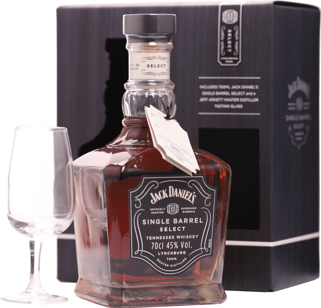 Jack Daniel\'s Single Barrel 45% 0,7 l (dárkové balení 1 sklenice)