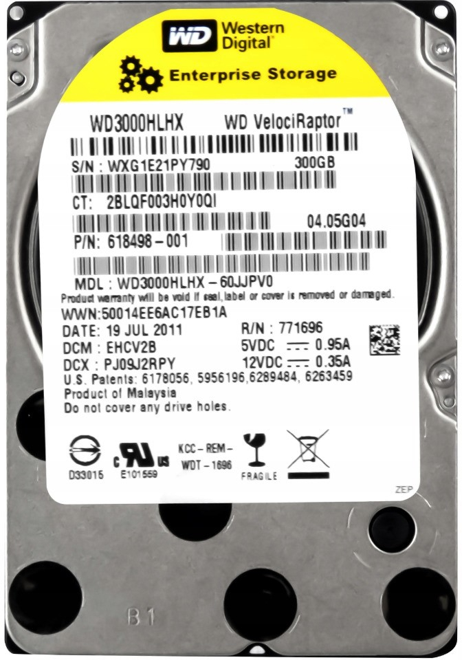 WD Velociraptor 300GB, SATA/600, NCQ, 32MB, WD3000HLHX