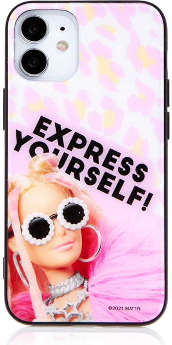 Pouzdro BARBIE Apple iPhone Xs Max - Express Yourself - skleněné - růžové
