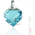 Náhrdelník Swarovski Kostka Aquamarine