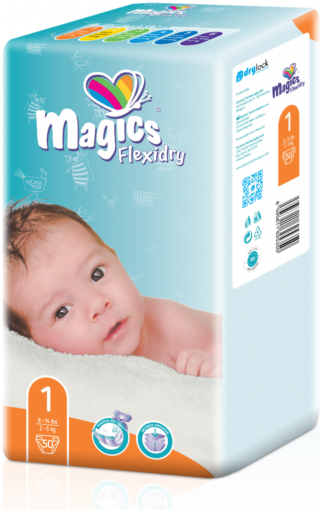 Dry Lock Magics Flexidry 1 Newborn 2-5 kg 50 ks