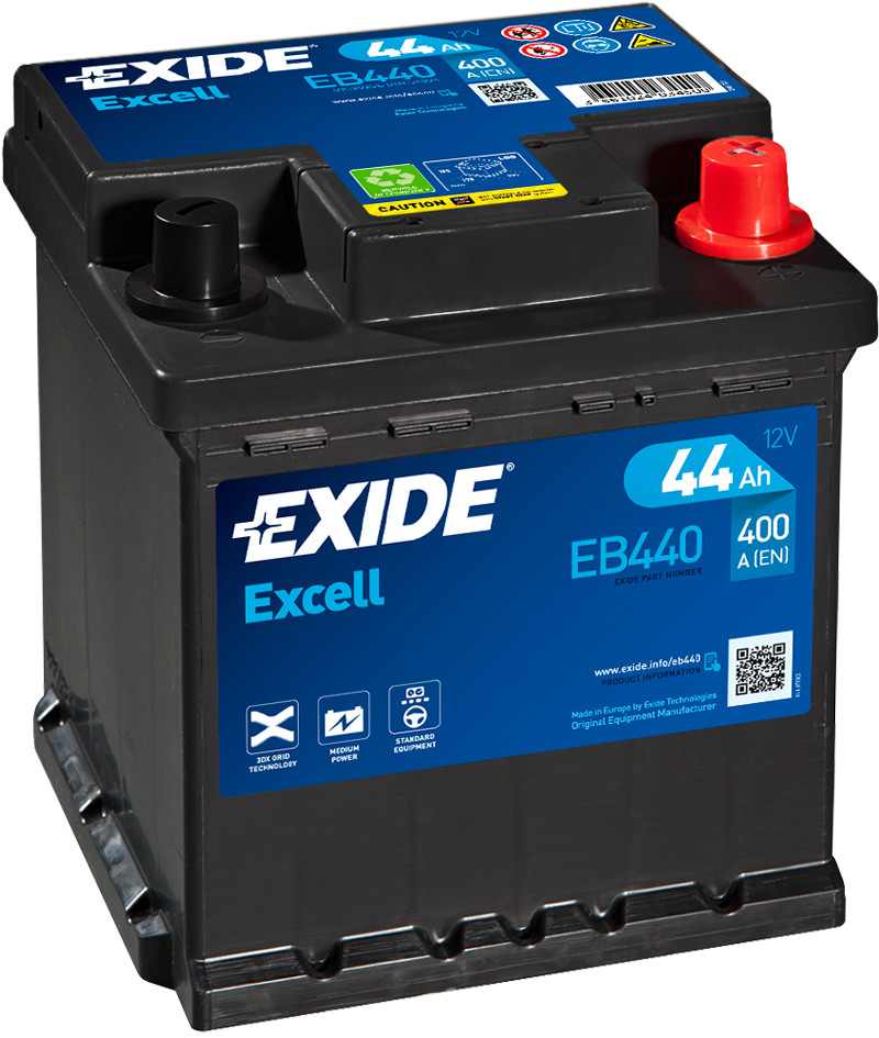 Exide Excell 12V 44Ah 400A EB440