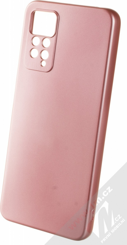 Pouzdro 1Mcz Metallic TPU Xiaomi Redmi Note 11 Pro 4G Global version, Redmi Note 11 Pro 5G Global version růžové