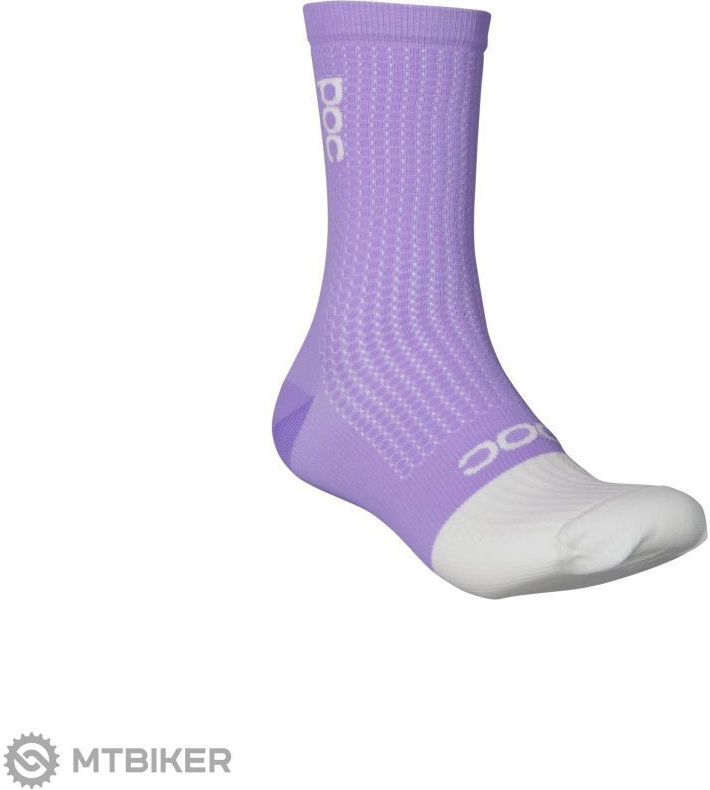 POC Cyklo ponožky Flair Sock Mid Purple Amethyst / Hydrogen White