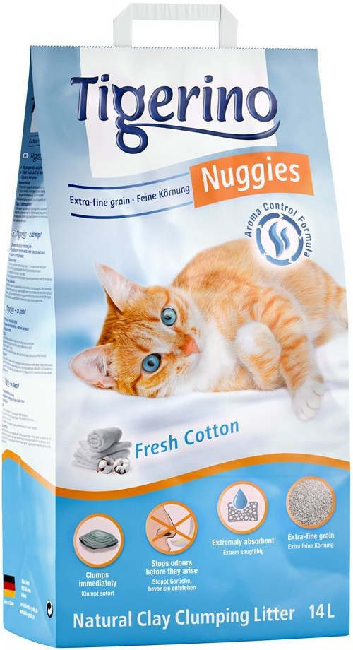 Tigerino Nuggies Fresh Cotton Kočkolit 2 x 14 l