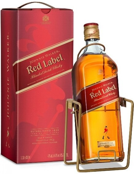 Johnnie Walker Red Label 40% 3 l (kazeta kolébka)