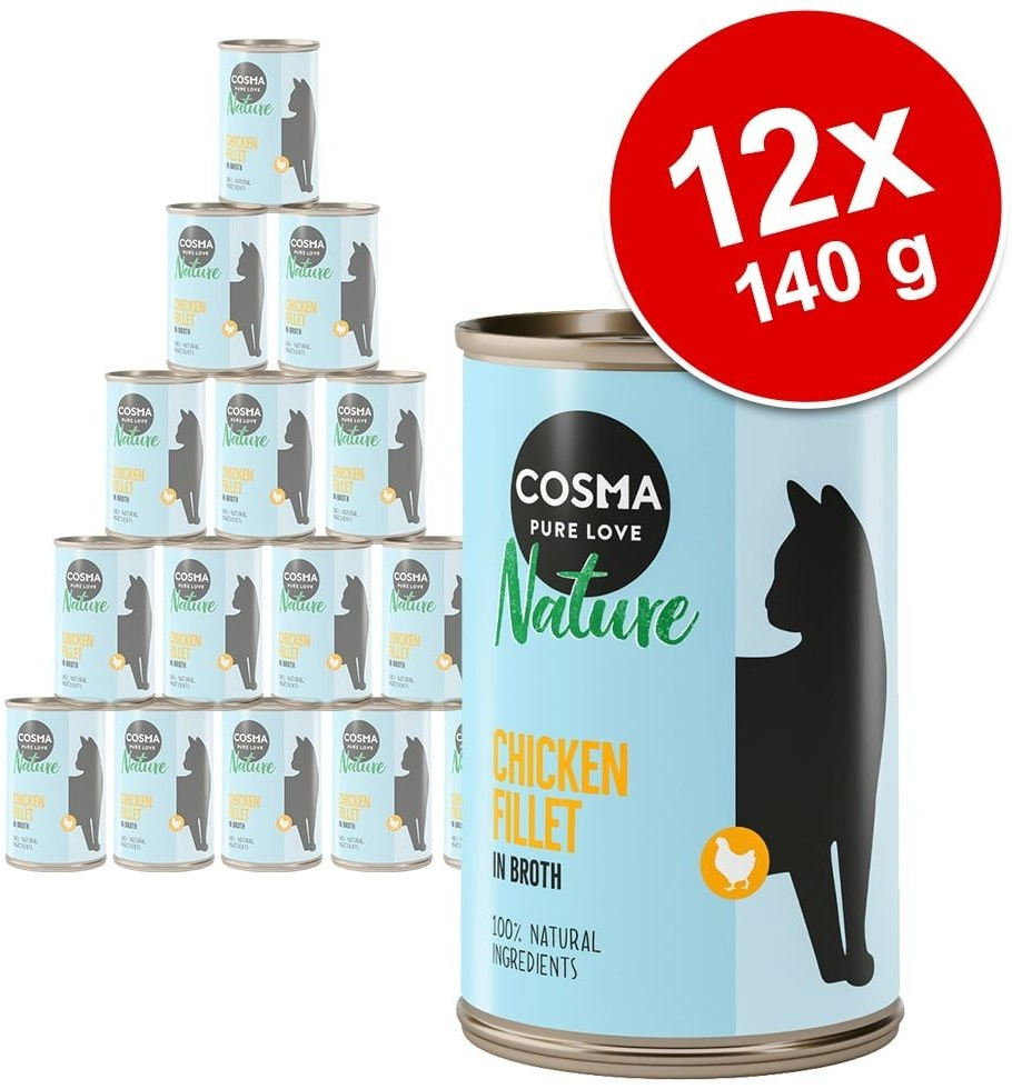 Cosma Nature Kuře & tuňák se sýrem 12 x 140 g