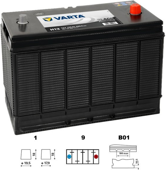 Varta Promotive Black 12V 105Ah 800A 605 102 080