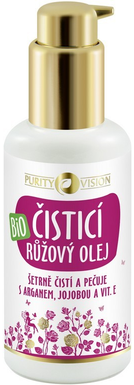 Purity Vision BIO Růžový čistící olej s Arganem, Jojobou a Vit.E 100 ml