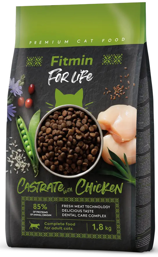 Fitmin cat For Life Castrate Chicken 1,8 kg