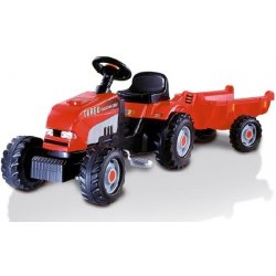 Smoby Šlapací traktor GM Bull cervený s vlekem