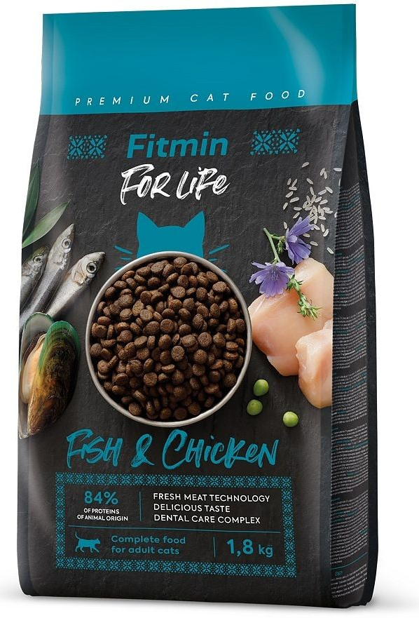 Fitmin For Life Adult Fish and Chicken pro kočky 1,8 kg