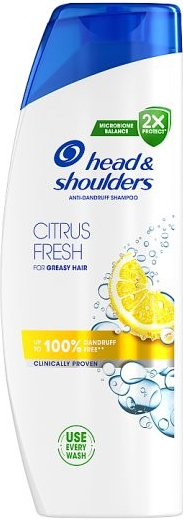 Head & Shoulders Citrus Fresh Šampon proti Lupům Mastné Vlasy 500 ml. Každodenní Použití