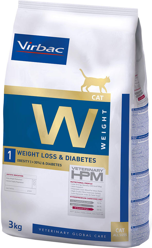 Virbac Veterinary HPM Cat Weight Loss & Diabetes W1 3 kg