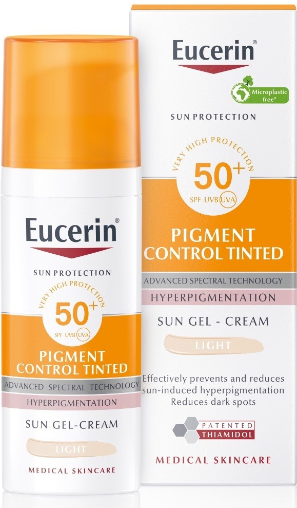 Eucerin Pigment Control emulze na opalování na obličej s depigmentačním účinkem SPF50+ světlá 50 ml