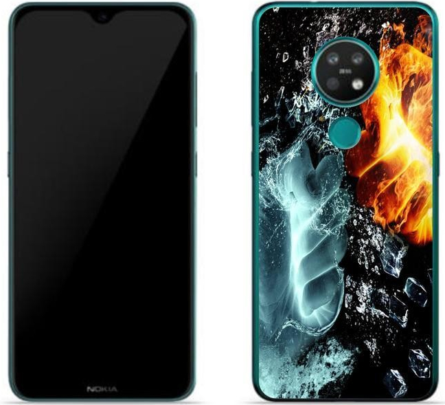 Pouzdro mmCase gelové Nokia 7.2 - voda a oheň