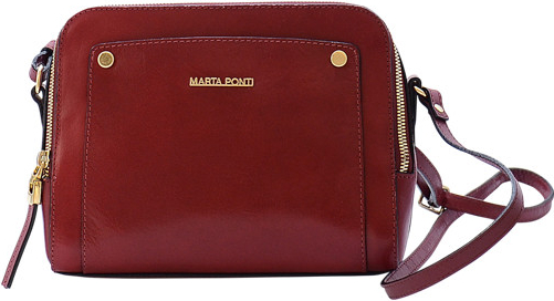 Marta Ponti crossbody kabelka kožená červená A120012 VERMELHO