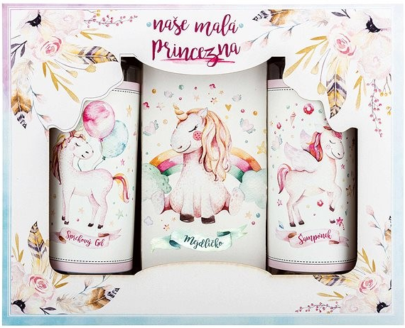 Bohemia Gifts sprchový gel 100 ml + šampon 100 ml + sůl 110 g princezna dárková sada