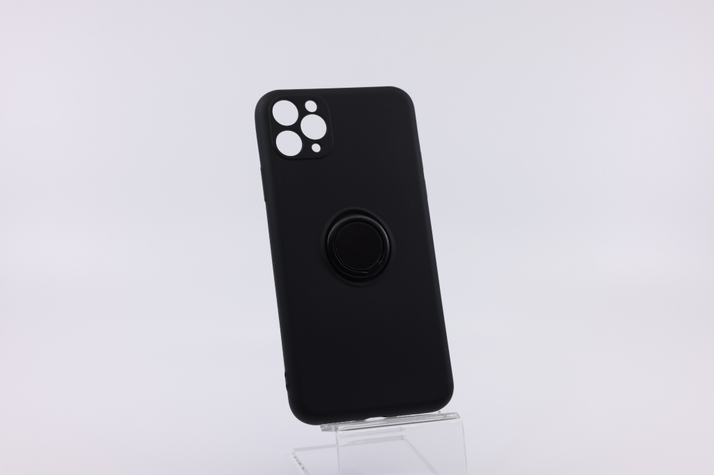 Pouzdro Bomba Měkký silikonový obal s kroužkem pro iPhone - černý iPhone 11 Pro Max P006_IPHONE_11_PRO_MAX_BLACK
