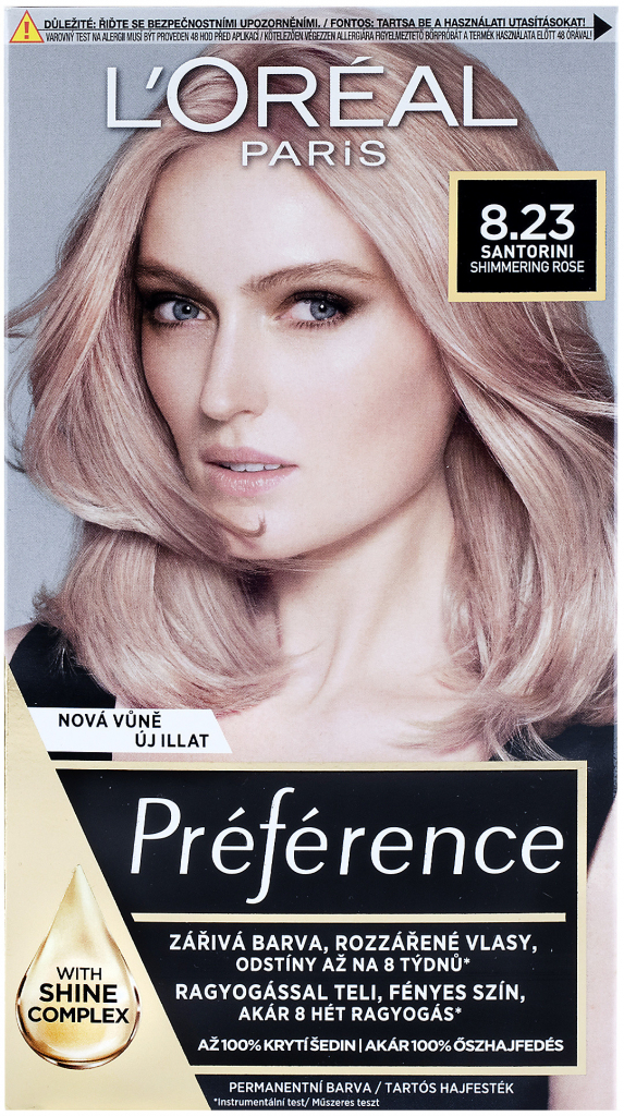 L\'Oréal Préférence 8.23 Shimmering Rose barva na vlasy 60 ml