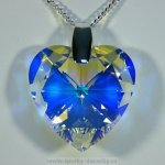 Swarovski Srdce V Crystal AB (X)