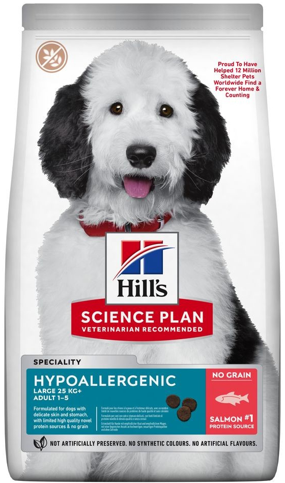 Hill’s Science Plan Adult Hypoallergenic Large Breed s lososem 14 kg