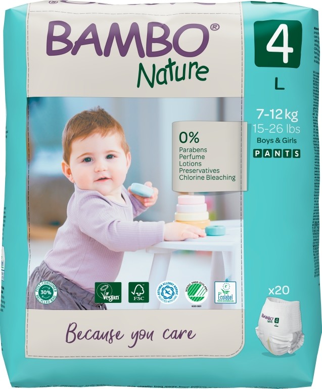 Bambo Nature Pants 4 7-12kg 20ks