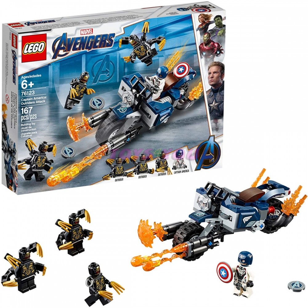 LEGO® Super Heroes 76123 Captain America: útok Outridů