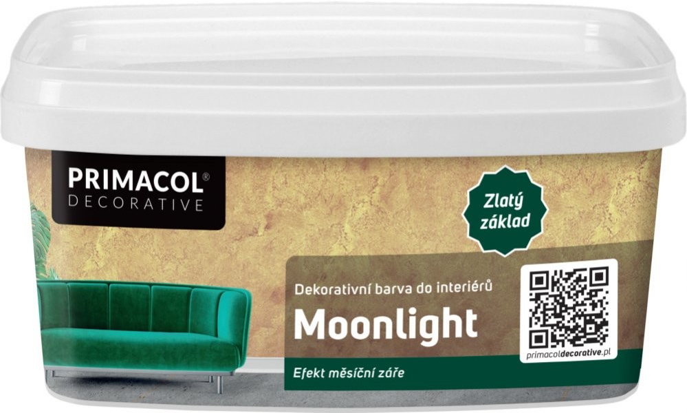 Primacol Decorative Moonlight dekorativní barva s efektem měsíční záře, stříbrná, 1 l