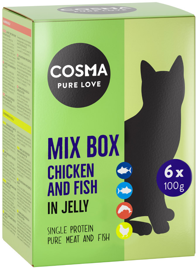 Cosma Original mix tichomořský tuňák tuňák pruhovaný kuřecí prsa a losos 6 x 100 g