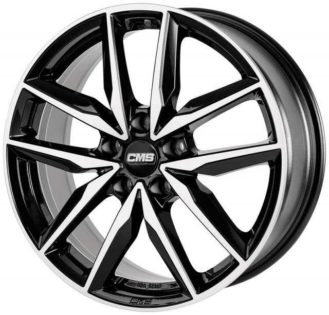 CMS C28 7x17 5x108 ET48 black polished