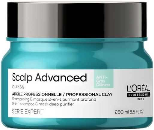 L\'Oréal Expert Scalp Advanced Anti Oiliness Clay 2v1 maska a šampon 250 ml