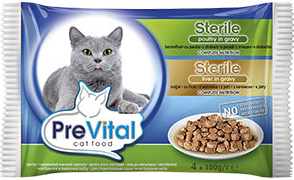 PreVital Vital Pack pro sterilizované kočky 4 x 100 g