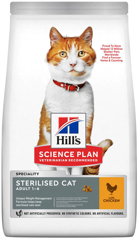 Hill\'s Science Plan Adult Sterilised Cat Chicken 10 kg