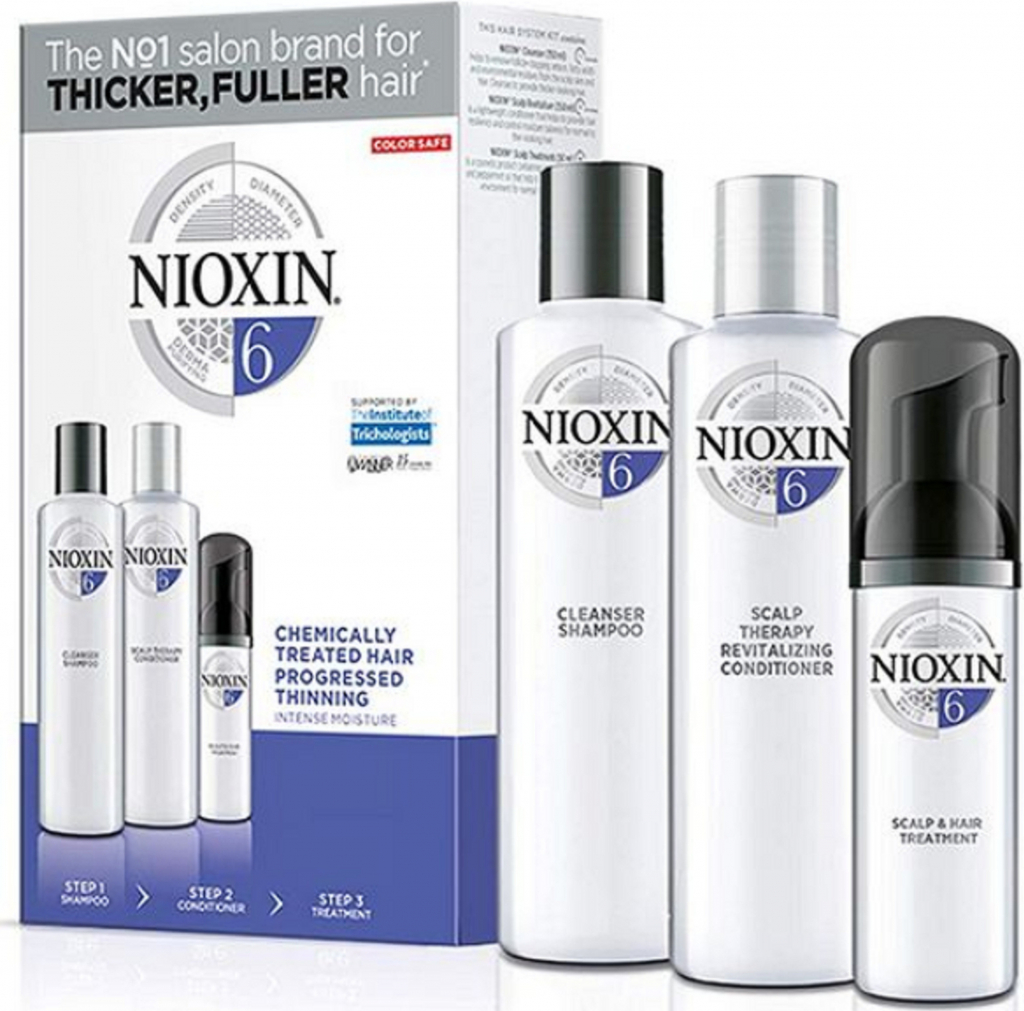 Nioxin System 6 šampon 300 ml + kondicionér 300 ml + péče o pokožku hlavy 100 ml dárková sada